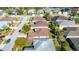 Aerial view of house and surrounding homes; quiet street, residential area at 5649 Magnolia Bloom Ter, Oviedo, FL 32765