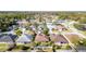 Aerial image showcasing a neighborhood with houses at 5649 Magnolia Bloom Ter, Oviedo, FL 32765