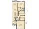 Two-bedroom, two-bathroom home floor plan with open concept layout at 640 Reggie Rd, Winter Haven, FL 33884