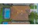 Aerial view showing house and private pool at 1427 Wexford Way, Davenport, FL 33896