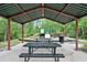 Community playground area with picnic tables, covered pavilion, slide, and various recreational amenities at 164 Pergola Pl, Ormond Beach, FL 32174