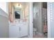 Clean bathroom with white vanity and shower/tub combo at 16767 Rusty Anchor Rd, Winter Garden, FL 34787