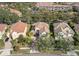 Beautiful aerial shot of multiple homes with well-manicured lawns and landscaping in a peaceful residential neighborhood at 1712 Whitney Isles Dr, Windermere, FL 34786