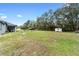 Expansive backyard with sheds and lush greenery at 30810 Nocatee Trl, Sorrento, FL 32776