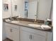 Double vanity with gray countertops and white cabinets at 4209 Paragraph Dr, Kissimmee, FL 34746