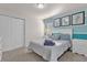 Bedroom with a queen bed and mermaid theme at 8824 Bengal Ct, Kissimmee, FL 34747