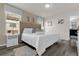King-size bed, nightstands, and window coverings at 8824 Bengal Ct, Kissimmee, FL 34747