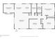 Floor plan showing a 3 bed 2 bath house at 992 Carnation Dr, Winter Park, FL 32792