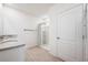 Bathroom featuring a shower/tub combo and granite vanity at 1016 Brooklet Dr, Davenport, FL 33837