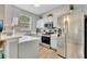 Modern kitchen with stainless steel appliances and white cabinets at 120 Palermo St, Davenport, FL 33897