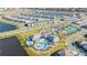 Aerial view of community pool and amenities at 14025 Kauai Dr, Orlando, FL 32827