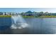 Water fountain in a pond with community features in background at 14025 Kauai Dr, Orlando, FL 32827