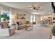 Open living space with a neutral color scheme and plush seating at 1705 Bent Branch Ave, Deland, FL 32720