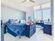 Comfortable bedroom with a desk and stunning city view at 260 S Osceola Ave # 1611, Orlando, FL 32801