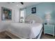 Main bedroom with a king-size bed and nightstands at 3088 Parrot Head Pl, Kissimmee, FL 34747