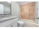 Clean bathroom, granite countertop, and updated tile at 3846 Long Grove Ln, Port Orange, FL 32129