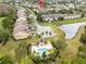 Aerial view of community, showing location of property near pool at 10125 Shadow Leaf Ct, Orlando, FL 32825