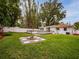 Spacious backyard with fire pit and grassy area at 105 N Hillside Ave, Orlando, FL 32803