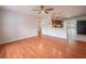 Hardwood floor living room, open to kitchen at 105 N Hillside Ave, Orlando, FL 32803