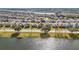 Aerial view showing home location near lake and highway at 1942 J Lawson Blvd, Orlando, FL 32824