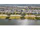 Aerial view showing home location near lake and highway at 1942 J Lawson Blvd, Orlando, FL 32824