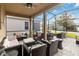 Spacious screened patio with comfortable wicker furniture at 1942 J Lawson Blvd, Orlando, FL 32824