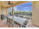 Covered patio overlooking the pool at 8857 Rhodes St, Kissimmee, FL 34747