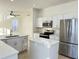 Updated kitchen with island and stainless steel appliances at 12061 Greco Dr, Orlando, FL 32824