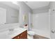 Clean bathroom with tub shower combo and single vanity at 1624 Valmont Ln, Apopka, FL 32703