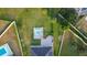 Bird's-eye view of home with pool and patio at 4032 Prairie Reserve Blvd, Orlando, FL 32824