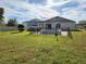 Large backyard with a pool and grassy area at 4032 Prairie Reserve Blvd, Orlando, FL 32824