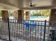 Covered patio area overlooking the community pool at 4032 Prairie Reserve Blvd, Orlando, FL 32824