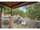Private balcony overlooking parking and trees at 5436 E Michigan St # 4, Orlando, FL 32812