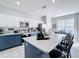 Stylish kitchen featuring blue cabinets at 8030 King Palm Cir, Kissimmee, FL 34747