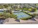 Aerial view of two well-maintained tennis courts at 8030 King Palm Cir, Kissimmee, FL 34747