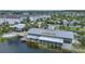 Aerial view of a waterfront community clubhouse at 9085 Yonath St, Orlando, FL 32827