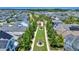 Aerial view of a community garden with walking paths at 9085 Yonath St, Orlando, FL 32827