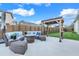 Outdoor patio with seating area and pergola at 9085 Yonath St, Orlando, FL 32827