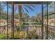 Private balcony with stunning views of the gardens and water at 1120 Preserve Point Dr, Winter Park, FL 32789