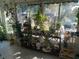 Lush sunroom garden with abundant plants at 2122 King Richards Ct, Orange City, FL 32763