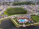 Aerial view of community and lake at 2487 Empress Dr, Kissimmee, FL 34741