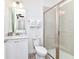 Bathroom with shower, toilet and vanity at 8019 Knee Deep Rd, Kissimmee, FL 34747