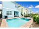 Private pool and spa with patio furniture and grill at 8019 Knee Deep Rd, Kissimmee, FL 34747