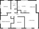 Floor plan showing a 3 bedroom, 1 bath home at 1810 Selleen Dr, Eustis, FL 32726