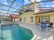 Inviting screened pool and spa with patio furniture, perfect for relaxation at 204 Paloma Dr, Davenport, FL 33837