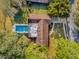 Top down view of house, pool and backyard at 223 Royal Oaks Cir, Longwood, FL 32779
