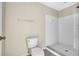 Clean bathroom with tiled shower and toilet at 2321 Prime Cir # B, Kissimmee, FL 34746