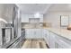 Modern kitchen with white shaker cabinets, stainless steel appliances, and granite countertops at 4403 Brooke St, Orlando, FL 32811