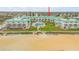 Aerial view of beachfront condo building with pool and ocean views at 815 Ocean Shore Blvd # U9A, Ormond Beach, FL 32176