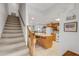 Bright kitchen with an island and wooden cabinets at 815 Ocean Shore Blvd # U9A, Ormond Beach, FL 32176